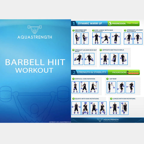 Aquastrength Barbell HIIT Workout Program Printout